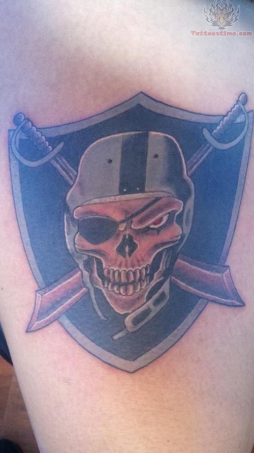 Oakland Raiders Tattoo Skull Logo Tattoo